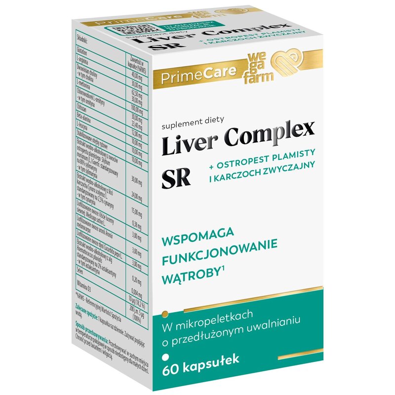 Suplement diety WEGAFARM Liver Complex SR (60 kapsułek)