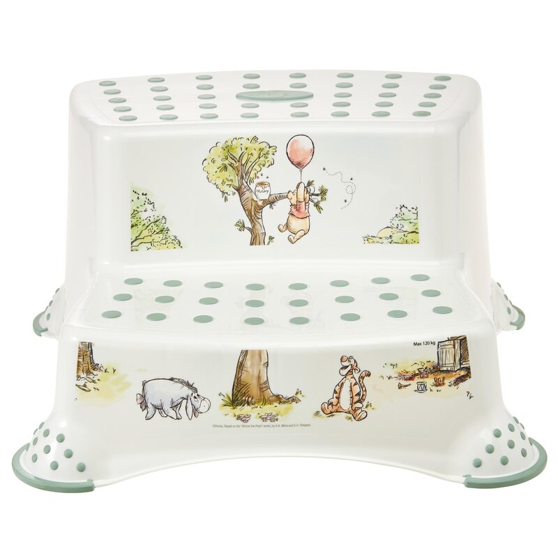 Podest dwustopniowy KEEEPER Igor z funkcją antypoślizgową Winnie the pooh Biały