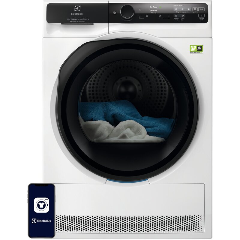 Electrolux 900 PerfectCare EW9D787KCP Funkcje AI 63,6cm 8kg Zdalne sterowanie