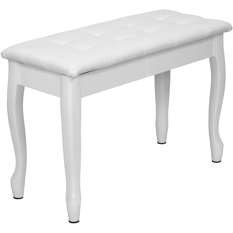 Ławka fortepianowa MUSICMATE MM-K15 Virtuoso Biały