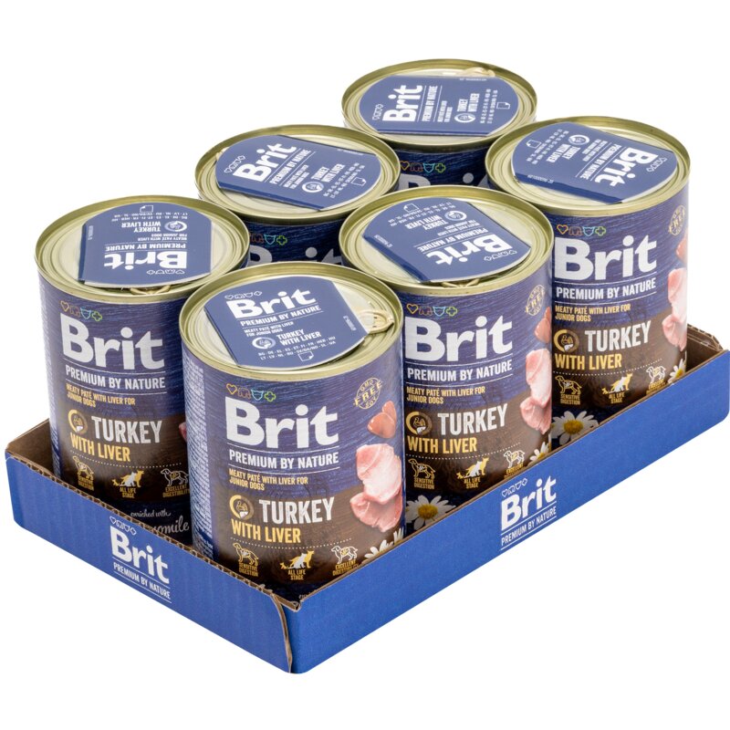 Karma dla psa BRIT Premium By Nature Turkey with Liver Indyk z wątróbką 6 x 400 g