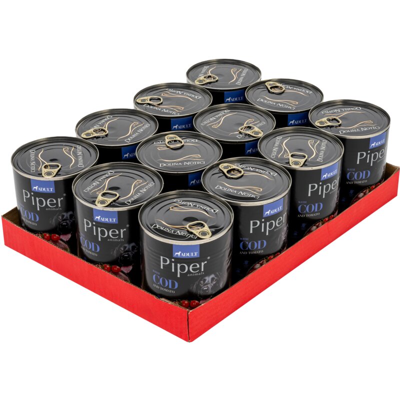 Karma dla psa PIPER Animals z dorszem 12 x 800 g