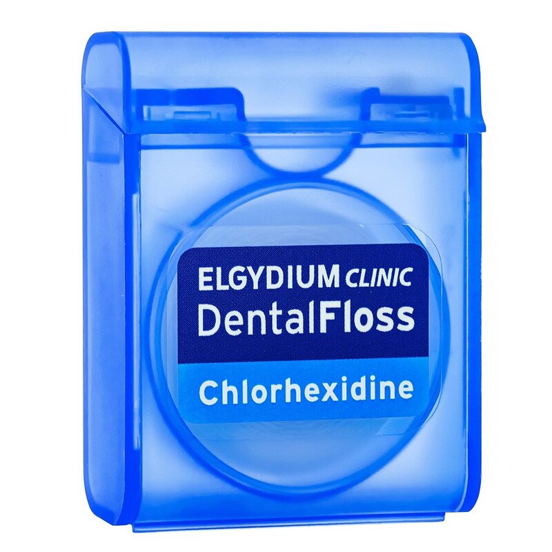 Nić dentystyczna ELGYDIUM Clinic niebieska 50 m