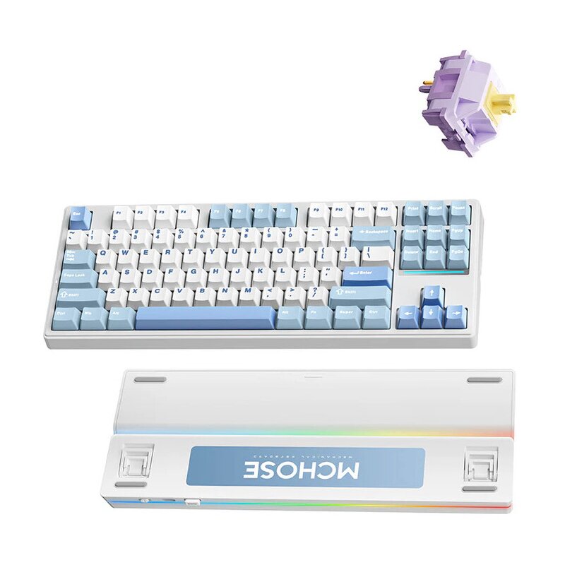 Klawiatura MCHOSE MC-K87-2 Biało-niebieski