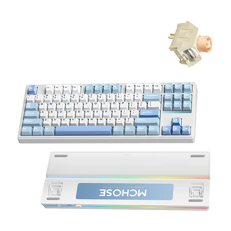 Klawiatura MCHOSE MC-K87-4 Biało-niebieski