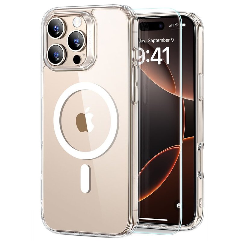 Etui ESR Classic Hybrid HaloLock MagSafe + Tempered Glass do Apple iPhone 16 Pro Max Przezroczysty