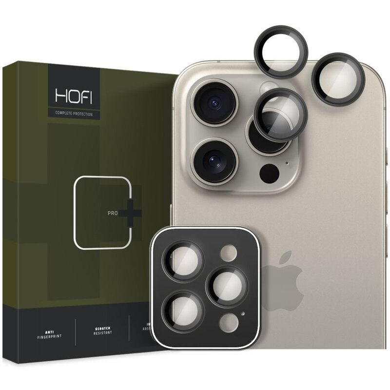 Nakładka na obiektyw HOFI CamRing Pro+ do Apple iPhone 16 Pro/16 Pro Max/17 Pro/17 Pro Max Czarny