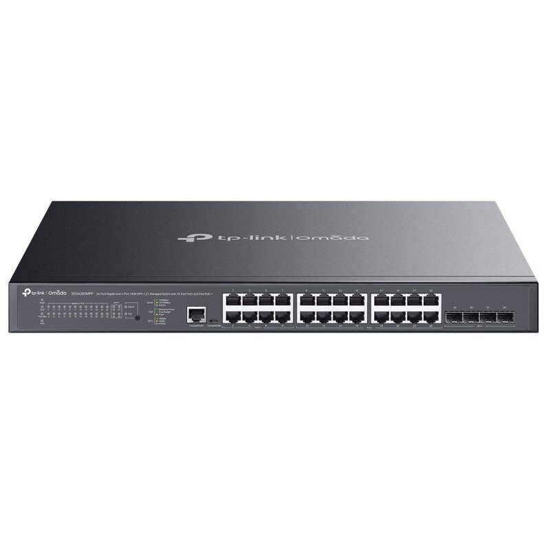 Switch TP-LINK Omada SG3428XMPP Gigabit Ethernet, 24 portów, Funkcja PoE, Zarządzalny