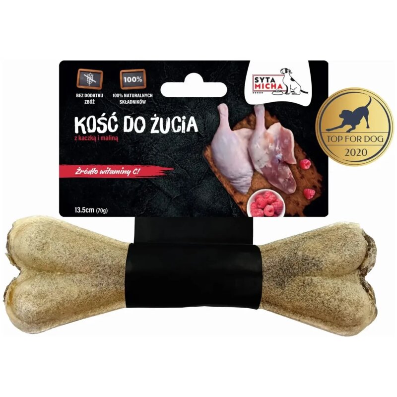 Przysmak dla psa SYTA MICHA PasteLOVE Kość z kaczką i maliną 70 g