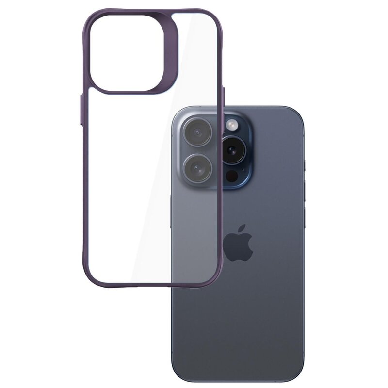 Etui 3MK Satin Armor Case+ do Apple iPhone 15 Pro Przezroczysto-fioletowy