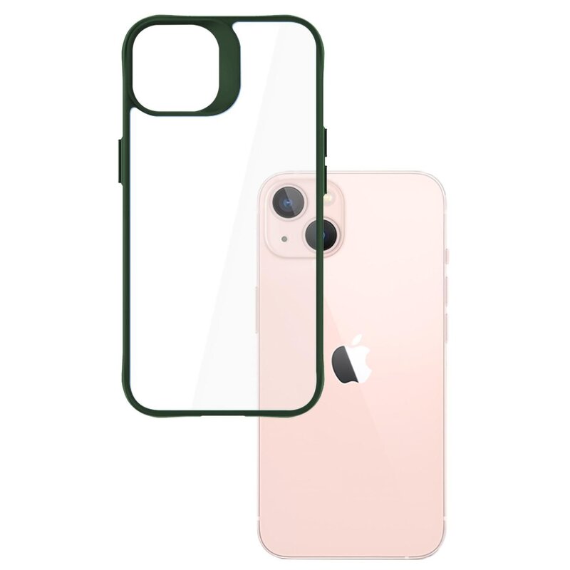 Etui 3MK Satin Armor Case+ do Apple iPhone 14 Przezroczysto-zielony