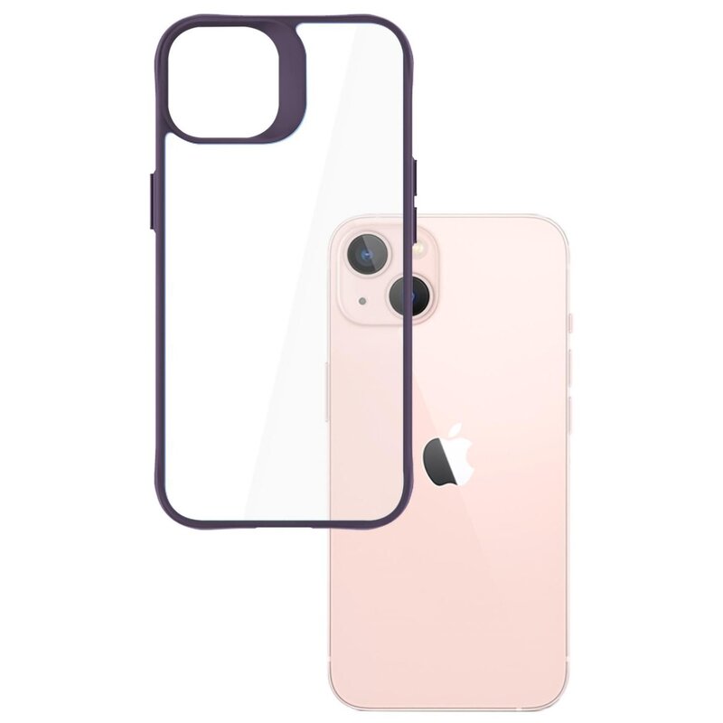 Etui 3MK Satin Armor Case+ do Apple iPhone 14 Przezroczysto-fioletowy