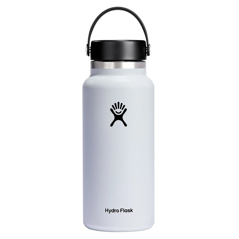 Butelka termiczna HYDRO FLASK Wide Mouth Biało-czarny 946 ml
