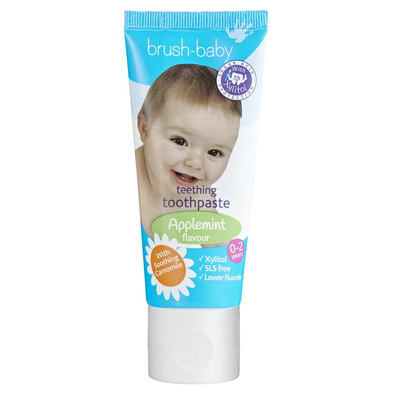 Pasta do zębów BRUSH-BABY Teething z rumiankiem 50 ml