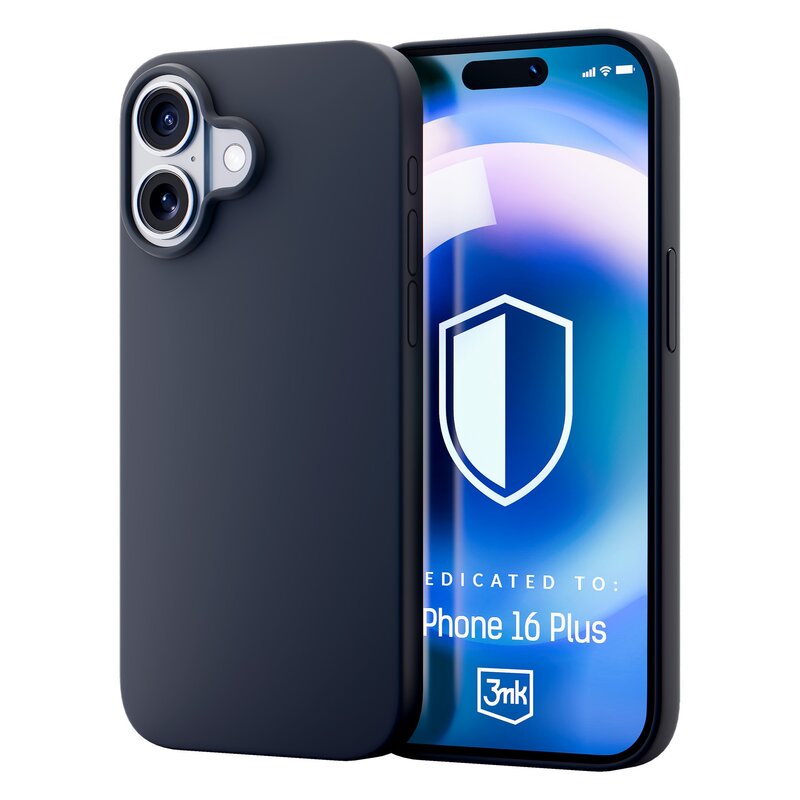 Etui 3MK Hardy Silicone MagCase do Apple iPhone 16 Plus Grafitowy