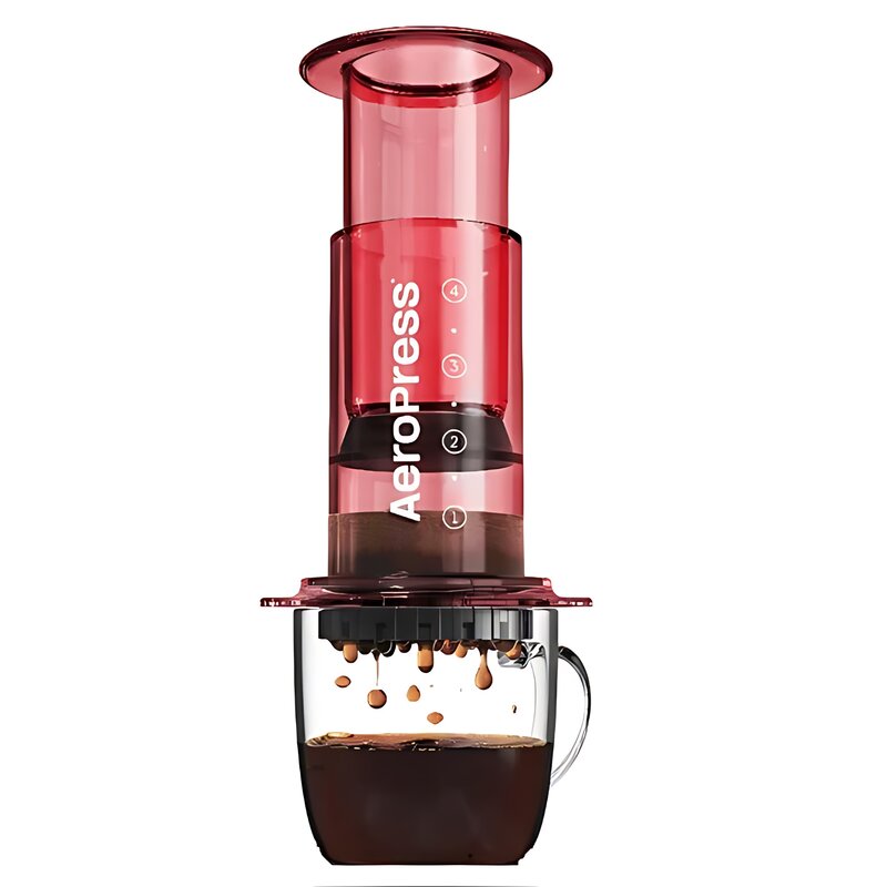 Zaparzacz AEROPRESS Clear Czerwony