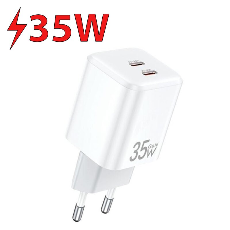 Ładowarka sieciowa AWEI PD65-EU GaN 35W Biały