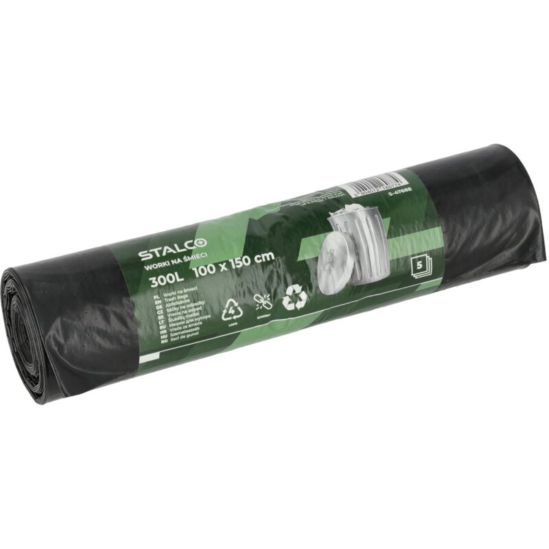 Worki na śmieci STALCO S-47688 300L (5 sztuk) Czarny