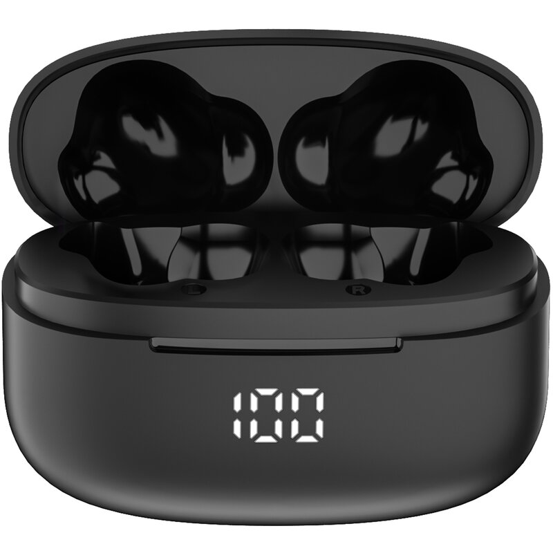 Słuchawki dokanałowe AUDEEO AO-TWSLED1 Czarny