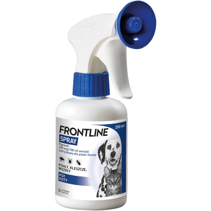 Spray dla psa i kota FRONTLINE 250 ml Ochrona przez 4 tygodnie