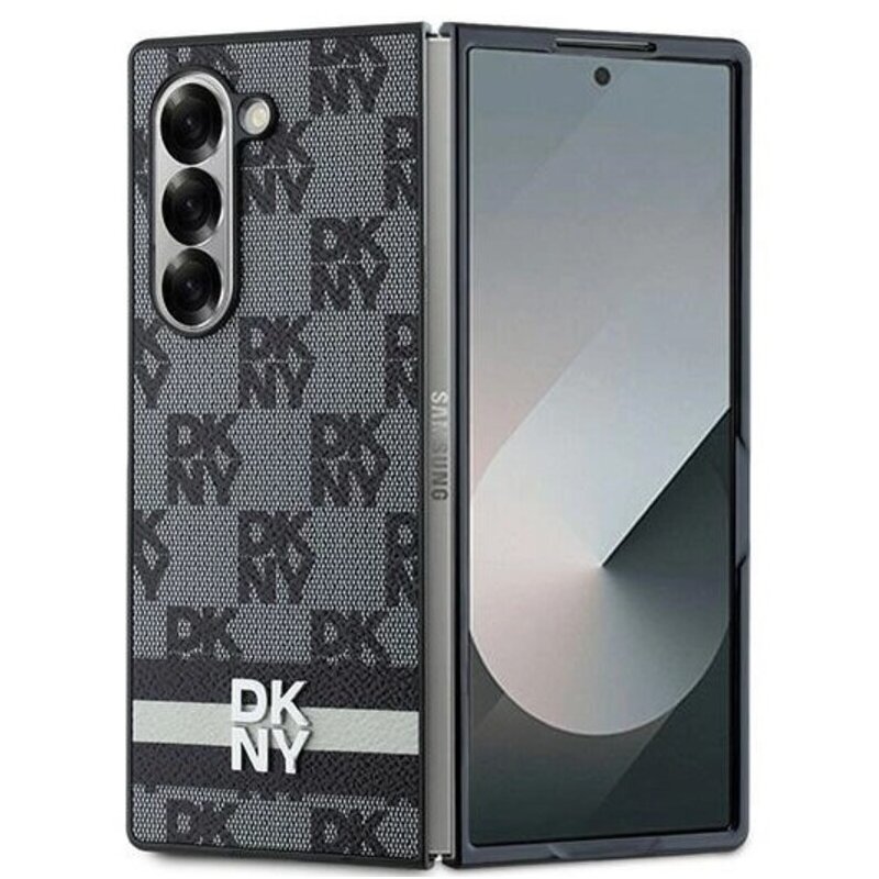 Etui DKNY Chequered Pattern Printed Stripes do Samsung Galaxy Z Fold 6 Czarny