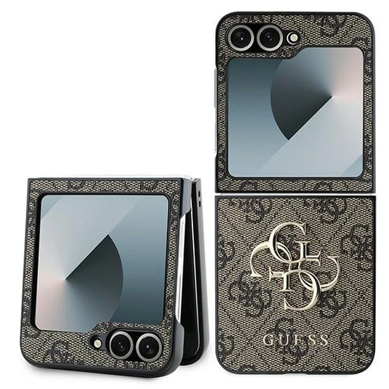 Etui GUESS 4G Metal Logo do Samsung Galaxy Z Flip 6 / Flip 7 FE Brązowy