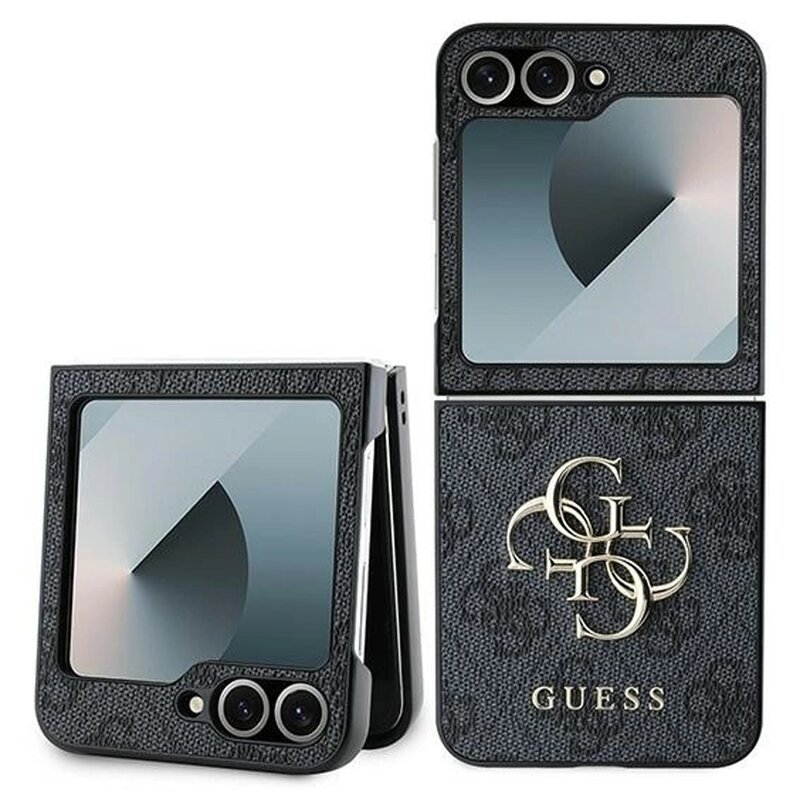 Etui GUESS 4G Metal Logo do Samsung Galaxy Z Flip 6 / Flip 7 FE Czarny