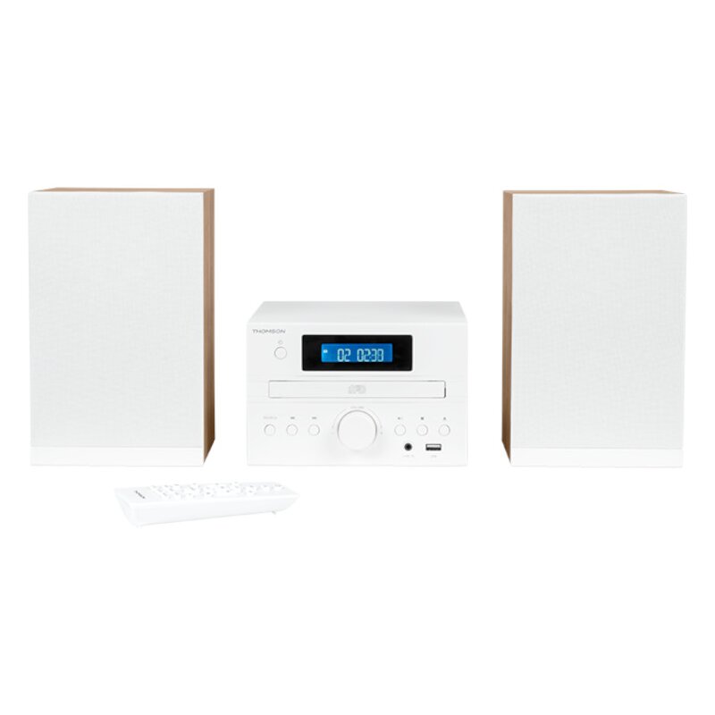 Thomson Mini COSY Bluetooth Bass Boost CD Radio FM 50W Biała