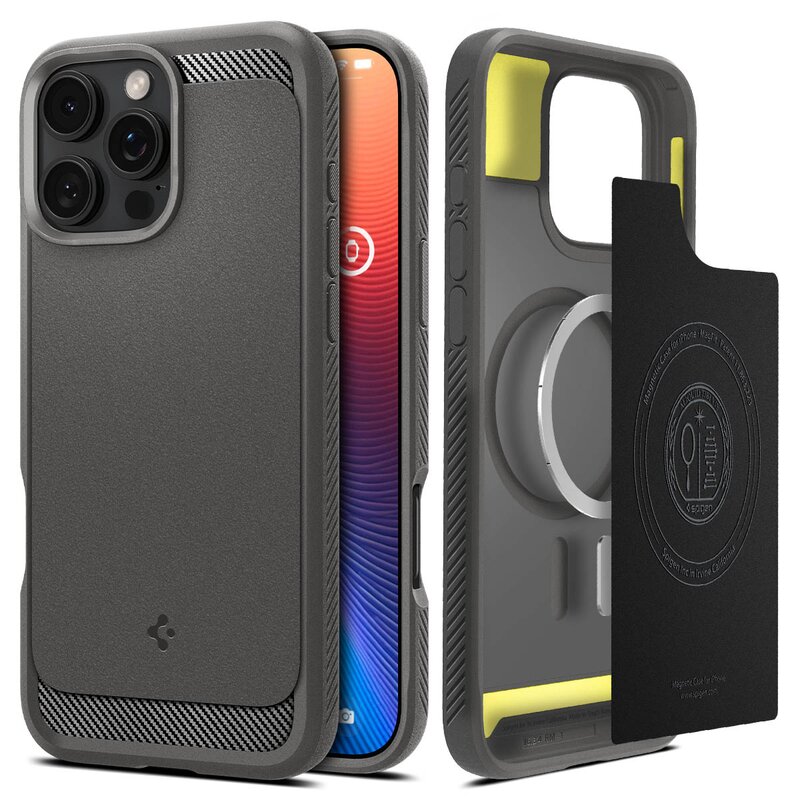 Etui SPIGEN Rugged Armor Mag MagSafe do Apple iPhone 16 Pro Max Szary