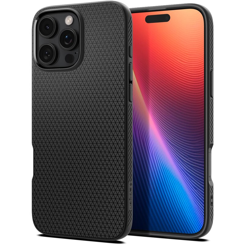 Etui SPIGEN Liquid Air do Apple iPhone 16 Pro Max Czarny Mat