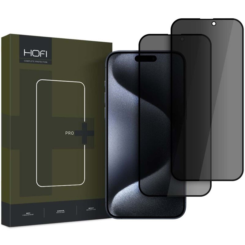 Szkło prywatyzujące HOFI Anti Spy Glass Pro+ Privacy do Apple iPhone 16 (2 szt.)