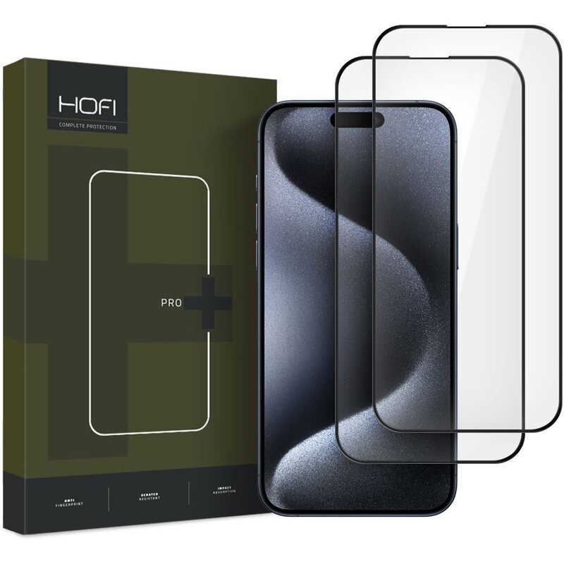 Szkło hartowane HOFI Glass Pro+ do Apple iPhone 16 Pro Max/17 Pro Max Czarny (2 szt.)