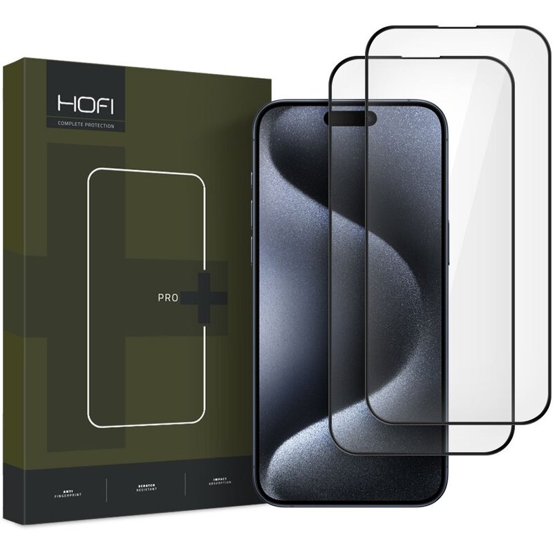 Szkło hartowane HOFI Glass Pro+ do Apple iPhone 16 Pro/17/17 Pro Czarny (2 szt.)