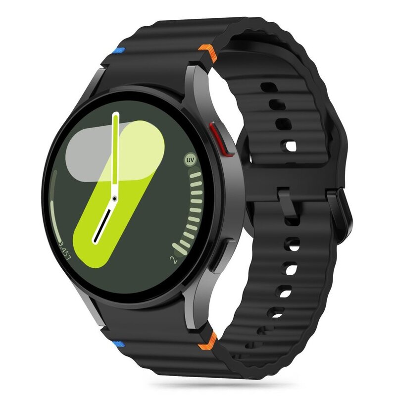 Pasek TECH-PROTECT Silicone Sport do Samsung Galaxy Watch 4/5/5 Pro/6/FE (szerokość paska 20 mm) Czarny