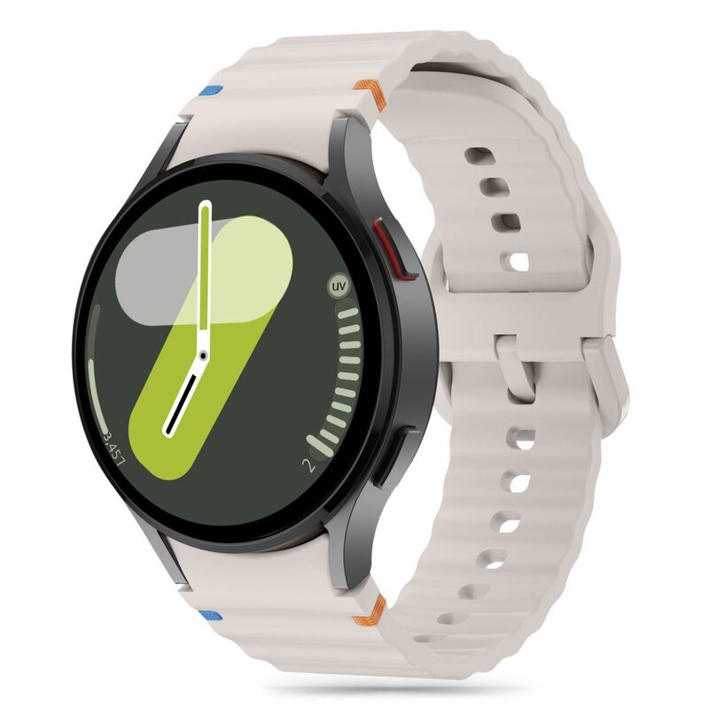 Pasek TECH-PROTECT Silicone Sport do Samsung Galaxy Watch 4/5/5 Pro/6/FE (szerokość paska 20 mm) Jasnobeżowy