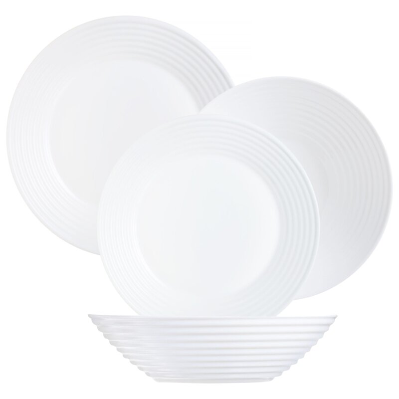 Serwis obiadowy szklany LUMINARC Harena 6 osób (18 elementów)