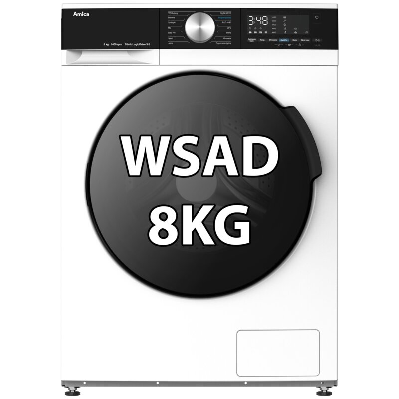 Pralka AMICA TWAC814ALiSP 8kg Slim 47.5cm 1400obr