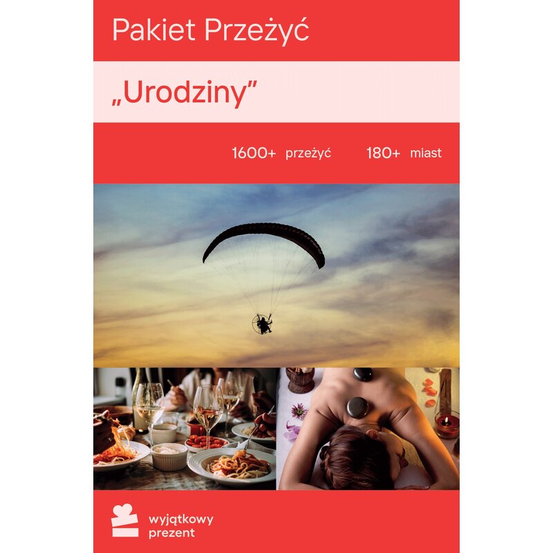 Karta podarunkowa WYJĄTKOWY PREZENT Pakiet Przeżyć - Urodziny
