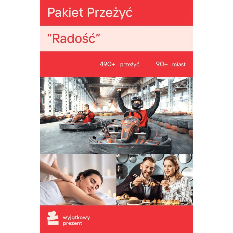Karta podarunkowa WYJĄTKOWY PREZENT Pakiet Przeżyć - Radość