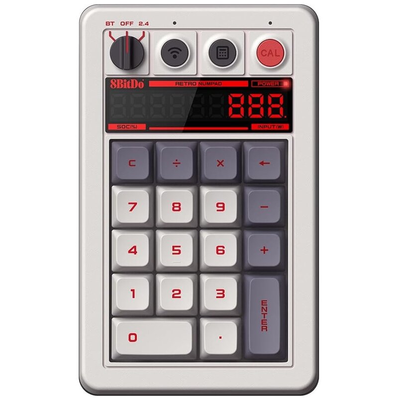 8BitDo Retro 18 Numpad N Edition Biało-szary