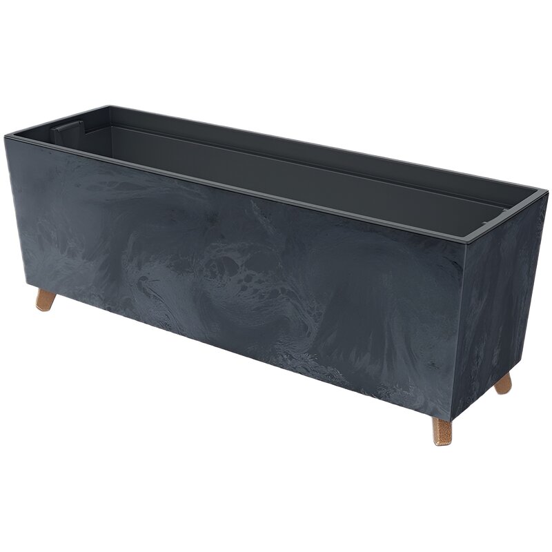 Doniczka PROSPERPLAST Urbi Case Beton Effect (77 x 30 x 23.5 cm) 40L Antracytowy