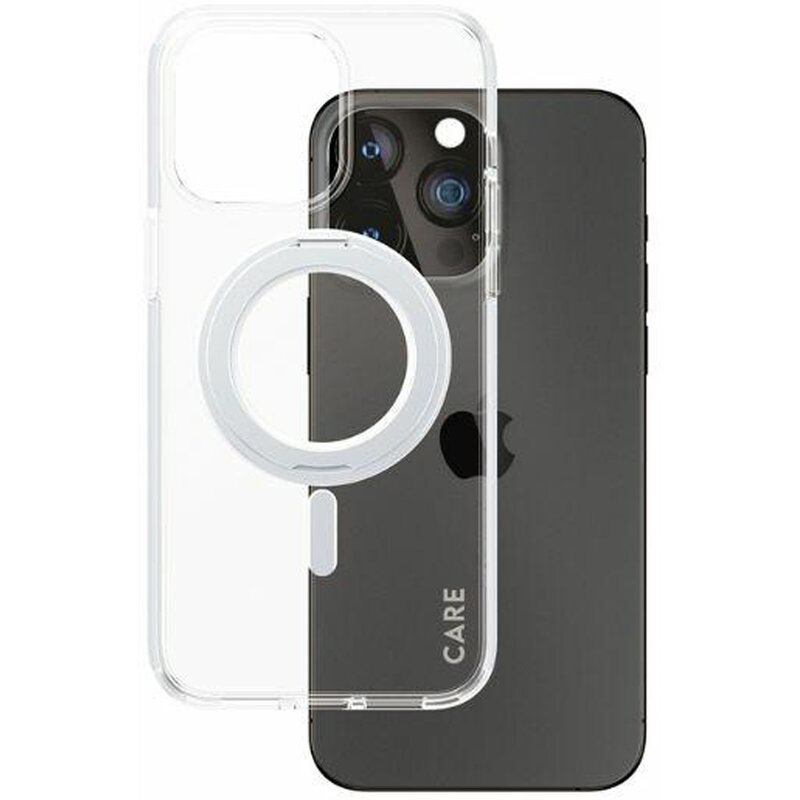 Etui PANZERGLASS Care Kickstand Case MagSafe do Apple iPhone 15 Pro Max Przezroczysto-srebrny