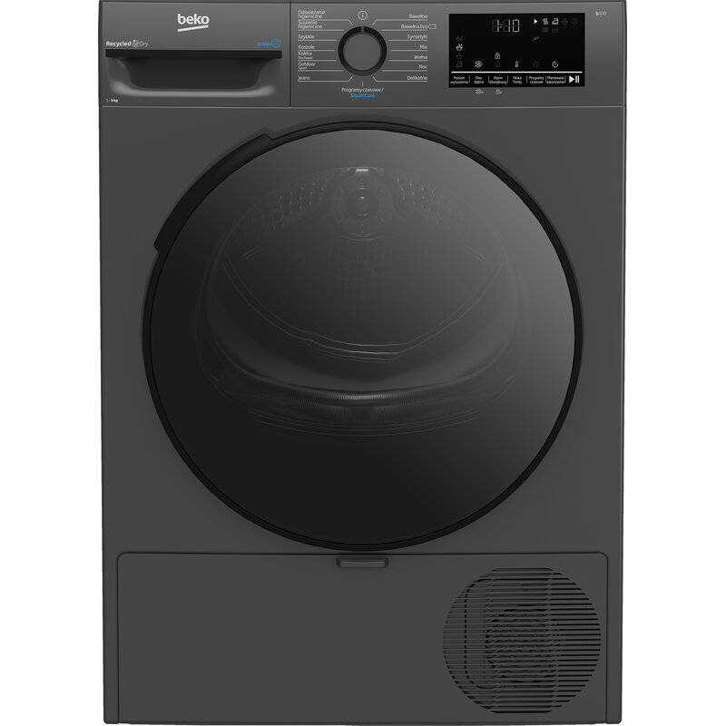 Suszarka BEKO b300 XBM3T49249M z pompą ciepła 9kg EcoGentle Prosmart SteamCure Czarny