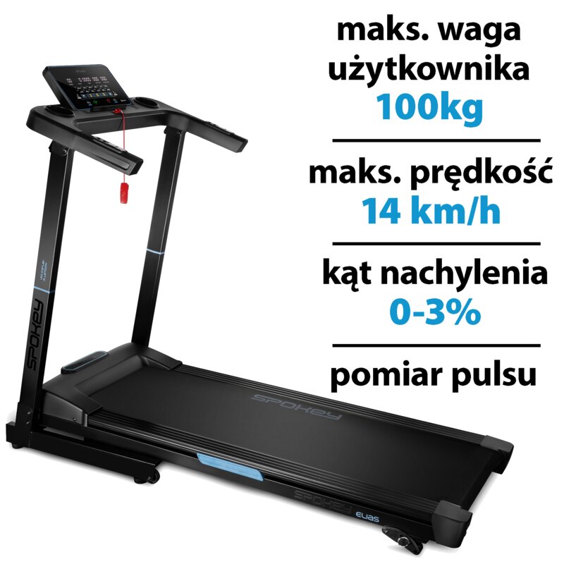 Bieżnia elektryczna SPOKEY Elias 1500W 14km/h
