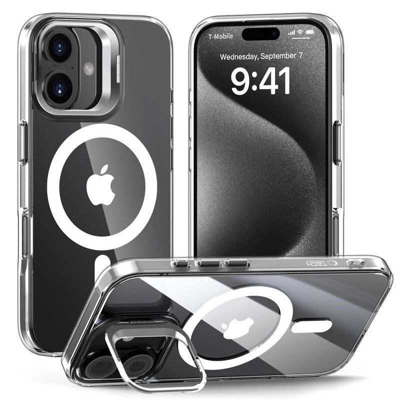 Etui TECH-PROTECT MagStand MagSafe do Apple iPhone 16 Transparentny