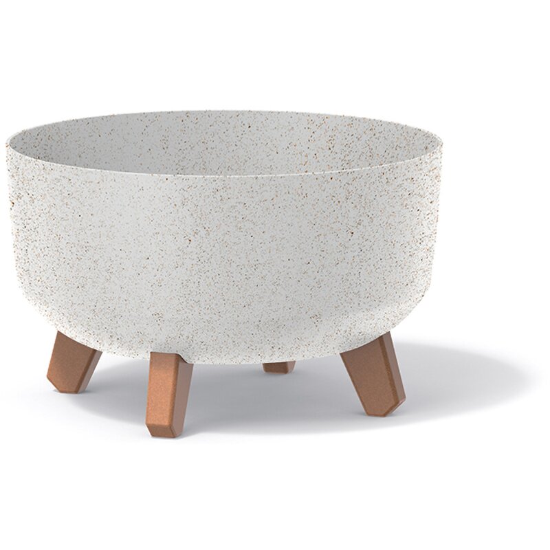 Doniczka PROSPERPLAST Gracia Low Eco Wood DGRL300LW-S449W 6.8L Biały