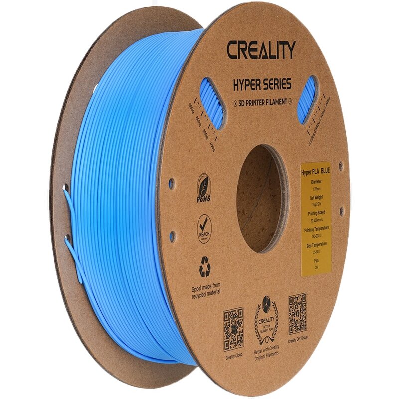Filament CREALITY Hyper PLA, Średnica 1.75 mm, 1 kg Niebieski
