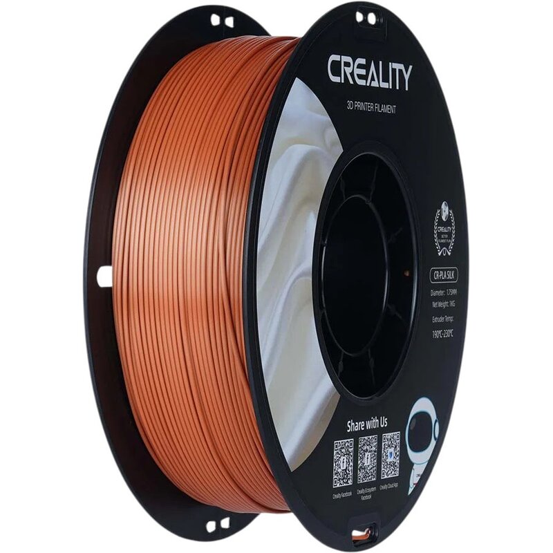 Filament CREALITY CR-Silk PLA, Średnica 1.75 mm, 1 kg (1 szt.) Miedziany