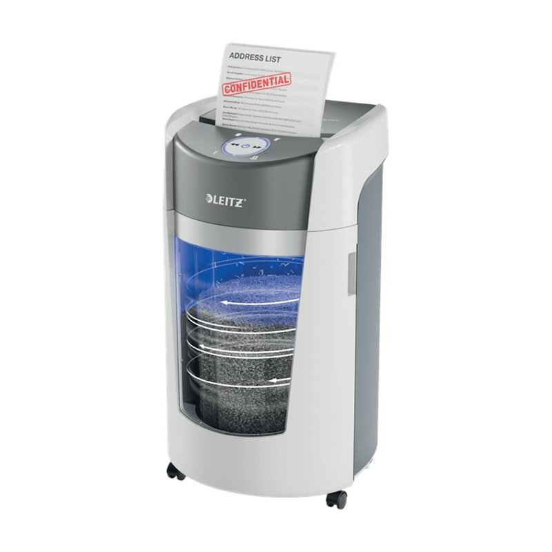 Niszczarka LEITZ IQ OptiMax Office 35 L, P-5, Ścinki, Automatyczny Start/Stop, Funkcja cofania