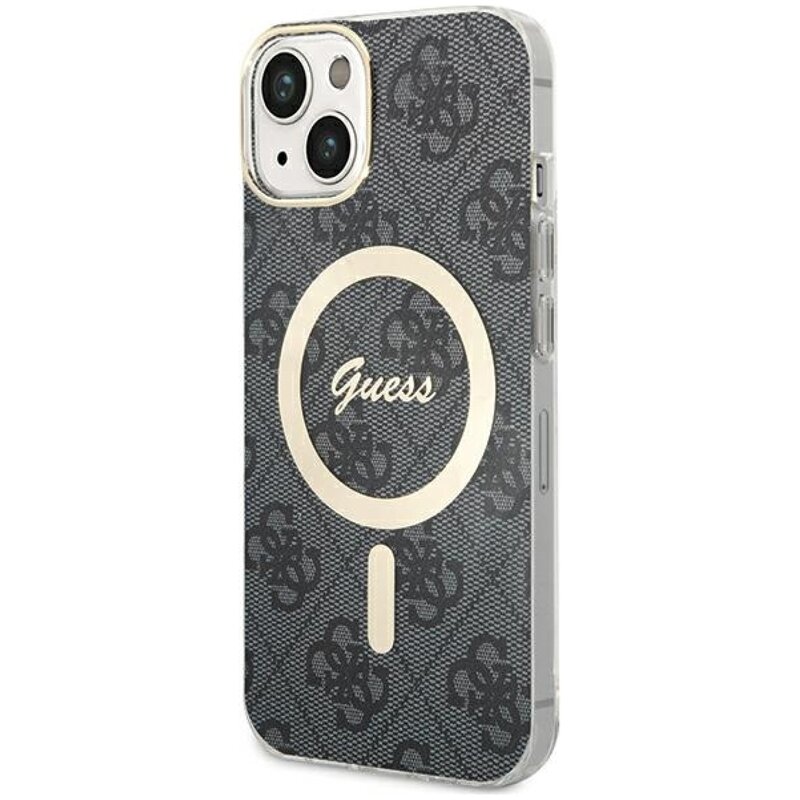Etui GUESS 4G MagSafe do Apple iPhone 15 Plus Czarny